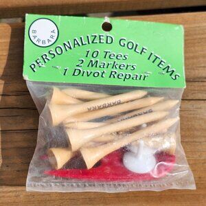 VINTAGE PERSONALIZED GOLF TEES BARBARA Markers Divot Repairs